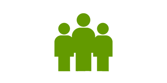 Icon Menschengruppe grünes Icon einer Menschengruppe